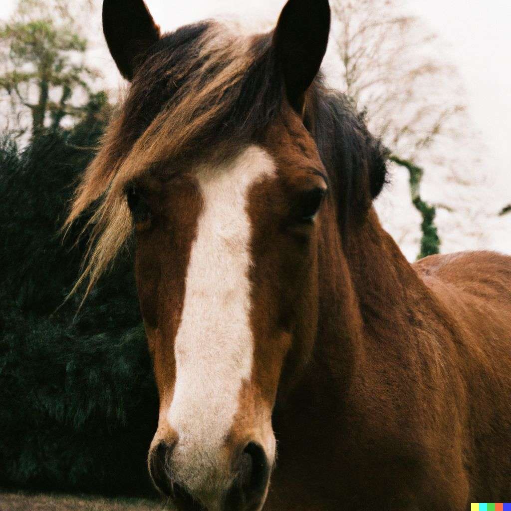 a horse, photograph taken on Kodak Gold 200 film
